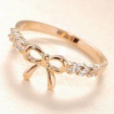 18K gold-plated ring "Bowknot"